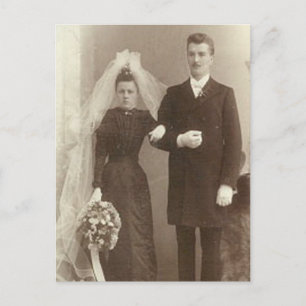 Carte Postale Vintage mariée et chambre Romantique Mariage Photo