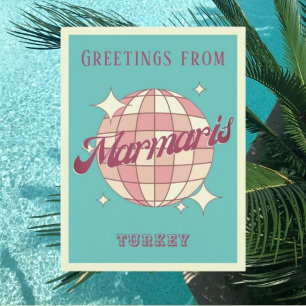Carte postale Vintage Marmaris Turkey Retro
