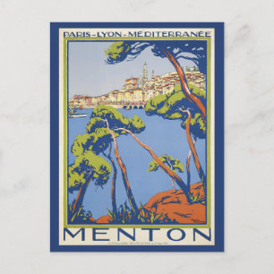 Carte Postale Vintage Menton France Côte d'Azur