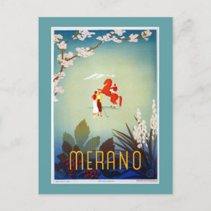 Carte Postale Vintage Merano Meran Italie