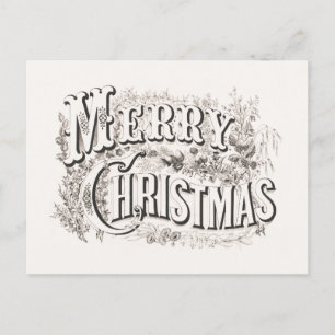 CARTE POSTALE: VINTAGE MERRY NOËL