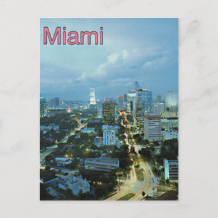 Carte Postale Vintage Miami, Floride, États-Unis -