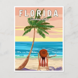 Carte Postale Vintage Miami Floride États-Unis d'Amérique