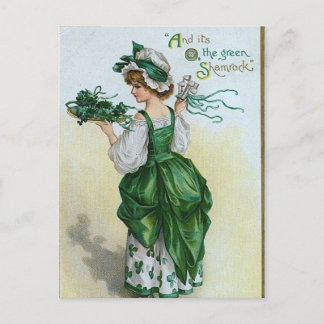 Carte postale vintage mignonne du jour de Patrick