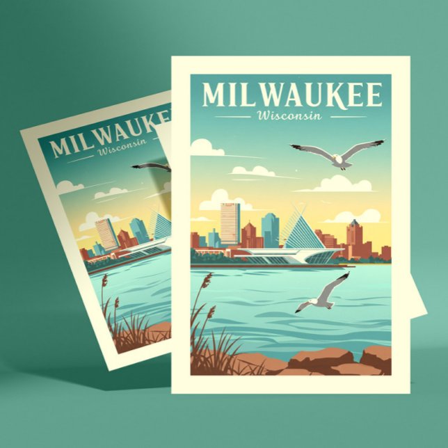 Carte Postale Vintage Milwaukee Wisconsin (Créateur téléchargé)