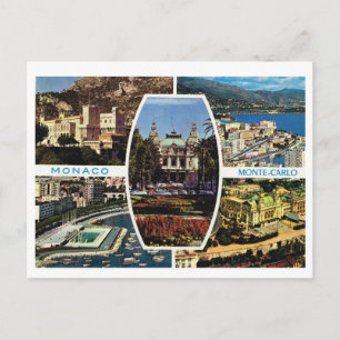 Carte Postale Vintage Monaco, Montecarlo Multiview