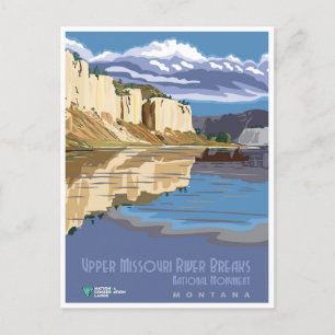 Carte Postale Vintage Montana River National Monument Travel