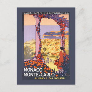 Carte postale vintage Montecarlo (Monaco)