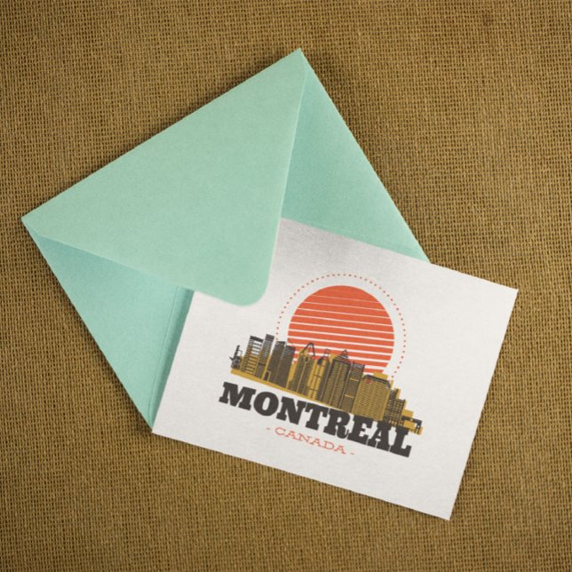 Carte Postale Vintage Montréal Canada Skyline (Montreal Canada Vintage Skyline Postcard)