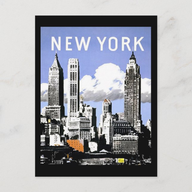 Carte Postale Vintage New York (Devant)