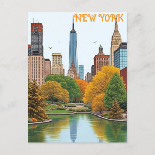 Carte Postale Vintage New York City Central Park