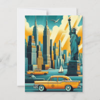 Vintage New York City Skyline