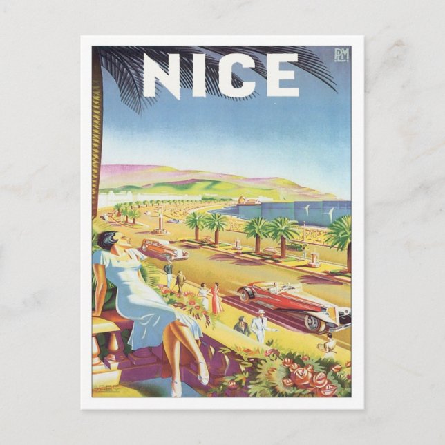 Carte Postale Vintage Nice France (Devant)
