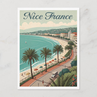 Carte Postale Vintage Nice France Travel