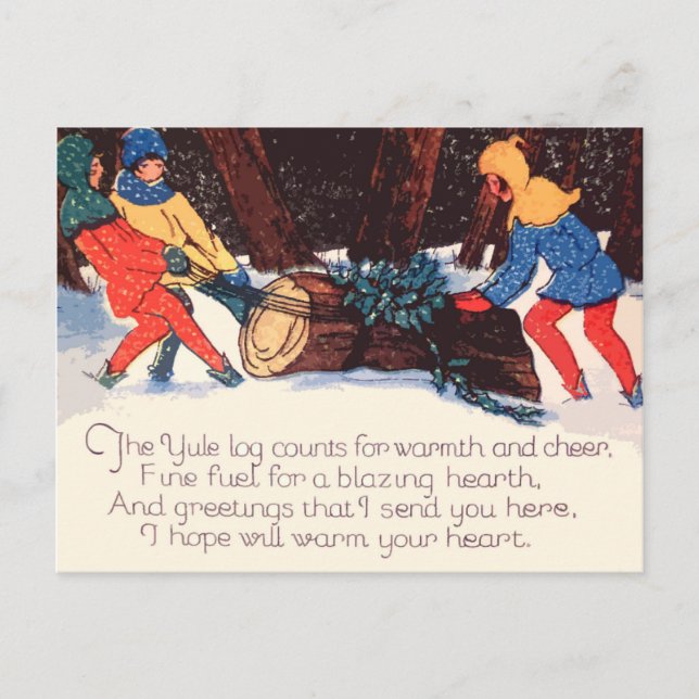 Carte postale Vintage Noël (Devant)