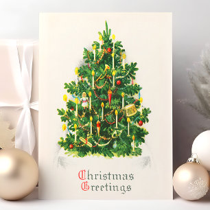 Carte postale Vintage Noël Greys Tree Holiday