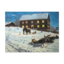 Vintage Noël Rustique Hiver Accueil