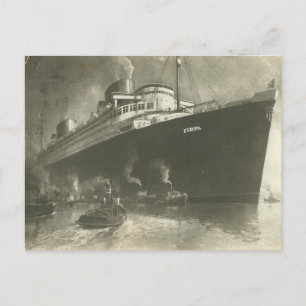Carte Postale Vintage Norddeutsche Lloyd D. Europa Cargo