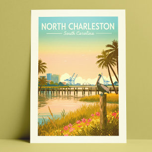 Carte Postale Vintage North Charleston Caroline du Nord