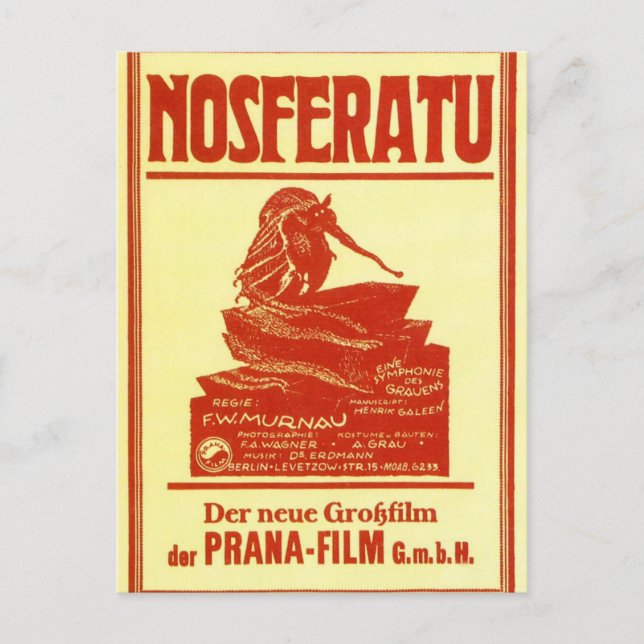 Carte postale vintage Nosferatu (Devant)