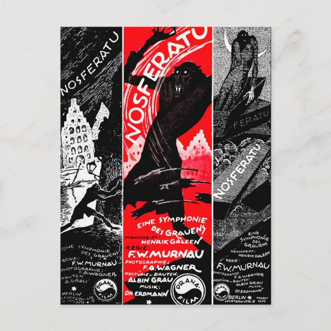 Carte postale vintage Nosferatu Art (Devant)