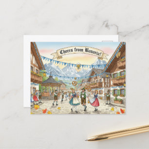 Carte postale vintage Oktoberfest Toast