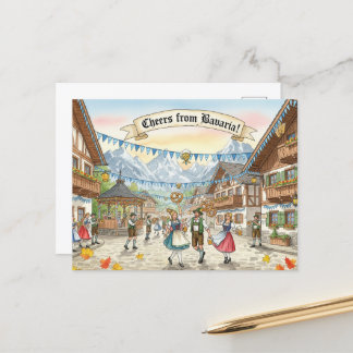 Carte postale vintage Oktoberfest Toast