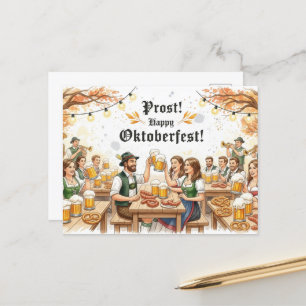 Carte postale vintage Oktoberfest Toast