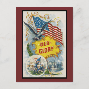 Carte Postale Vintage Old Glory Amérique