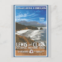 Vintage Oregon Cannon Beach National Park Travel