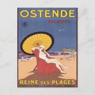 Carte Postale Vintage Ostende Belgique