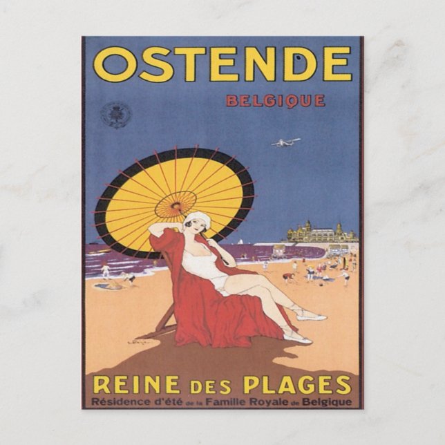 Carte Postale Vintage Ostende Belgique (Devant)