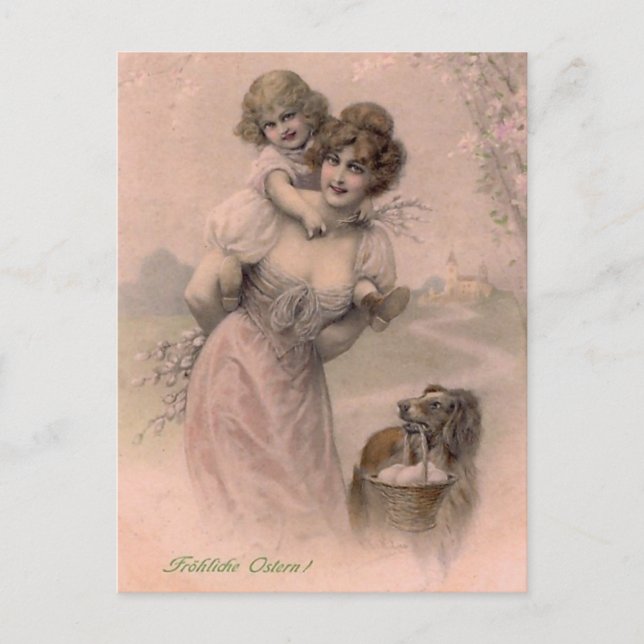 Carte postale vintage Ostern (Devant)