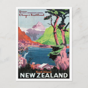 Carte Postale Vintage Otago Nouvelle-Zélande