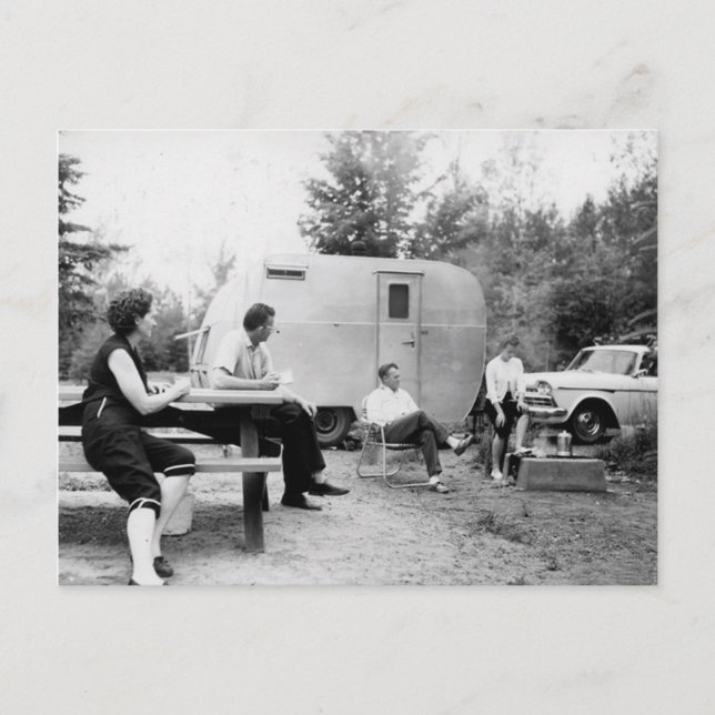 Carte Postale Vintage Ottawa National Forest Camping, Michigan (Devant)