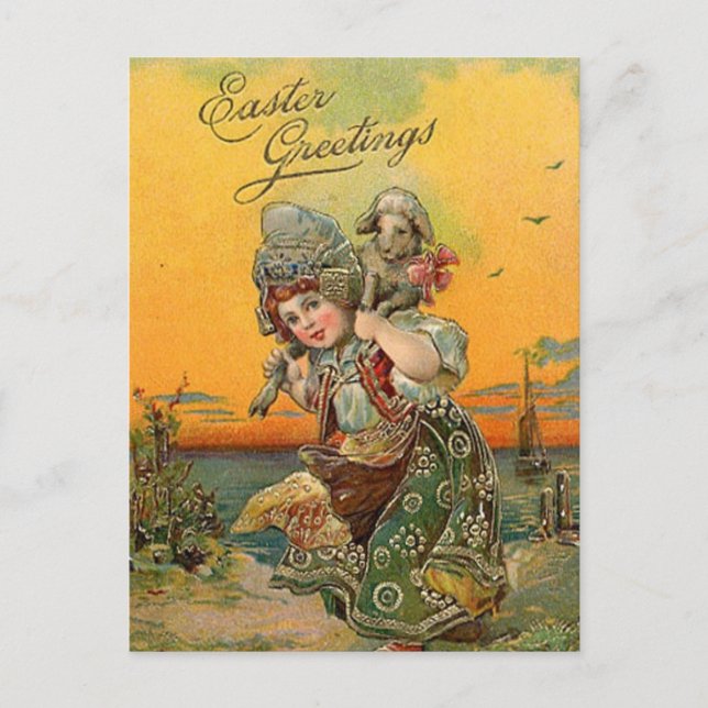 Carte postale vintage Pâques (Devant)