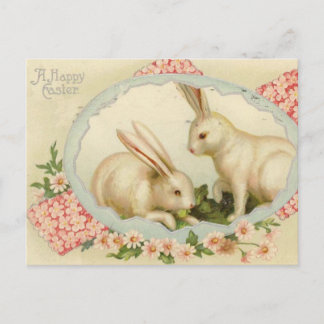 Carte postale vintage Pâques Bunny Holiday