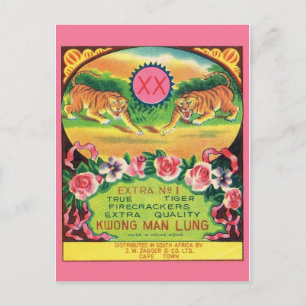 Carte postale vintage Paquet Firecracker