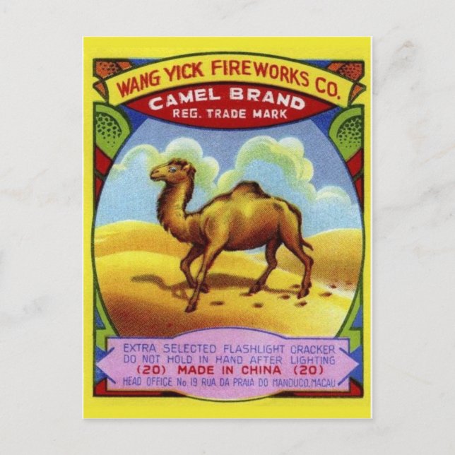 Carte postale vintage Paquet Firecracker (Devant)