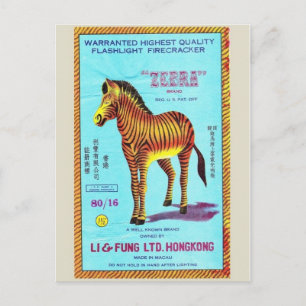 Carte postale vintage Paquet Firecracker