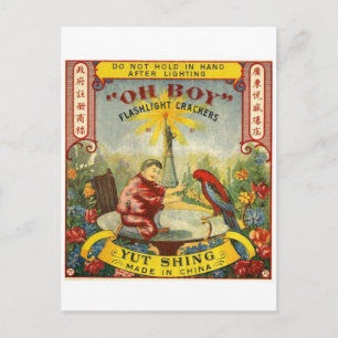 Carte postale vintage Paquet Firecracker