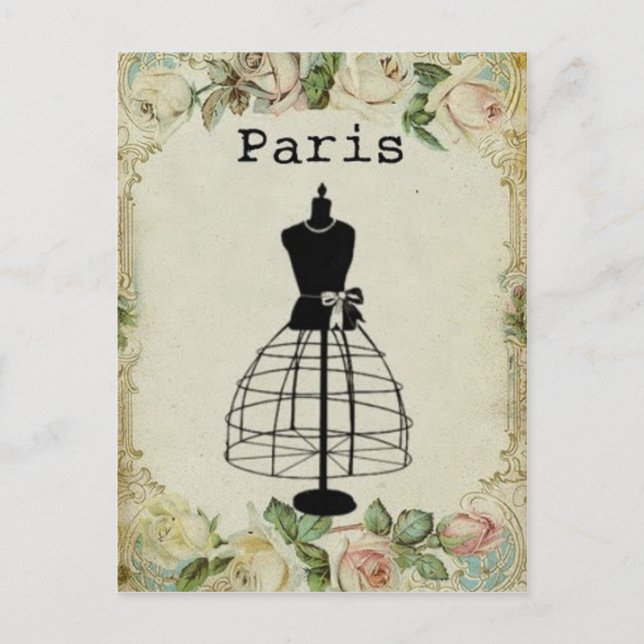 Carte Postale Vintage Paris (Devant)