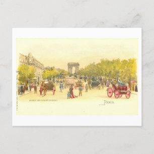 Carte postale vintage Paris Champs Elysées