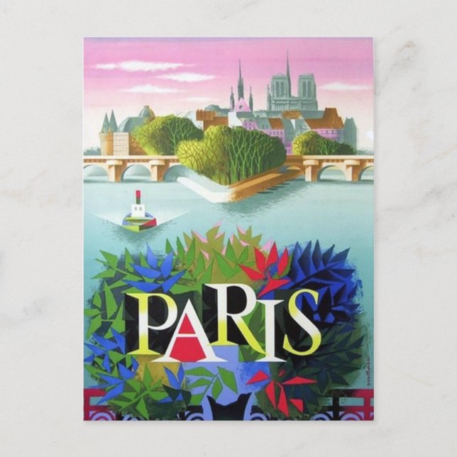 Carte Postale Vintage Paris France (Devant)