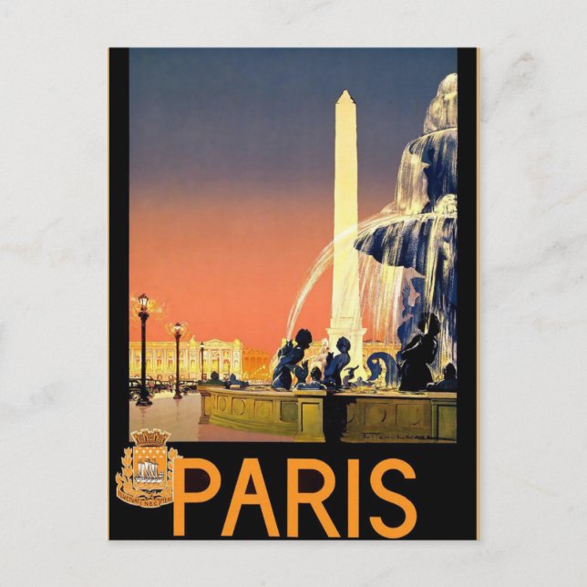 Carte postale vintage Paris Travel (Devant)