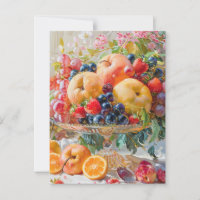 Carte postale Vintage Peinture à l'huile de fruits