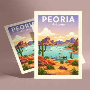 Carte Postale Vintage Peoria Arizona