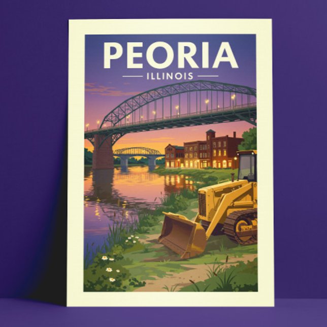 Carte Postale Vintage Peoria Illinois (Créateur téléchargé)