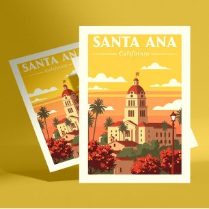 Carte Postale Vintage Père Noël Ana Californie