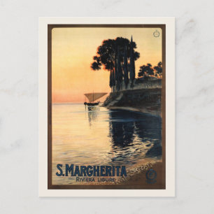Carte Postale Vintage Père Noël Margherita Travel Publicité